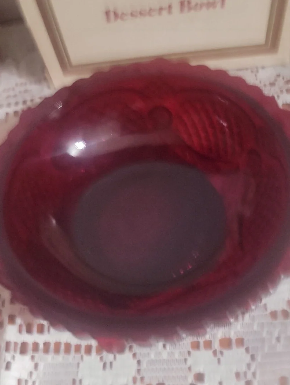 Avon Cape Cod Collection Dessert Bowls - Deep Ruby (Pair)